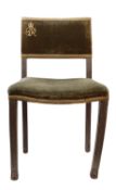 A limed oak George VI coronation chair