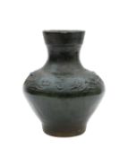 A Chinese Han dynasty earthenware vase