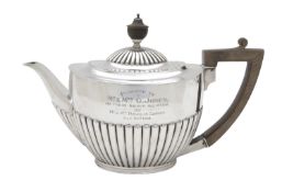 An Edward VII silver teapot