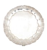 A George III silver waiter