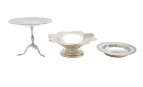 A silver stand, Armada and pedestal dish