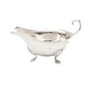 A George VI silver sauceboat