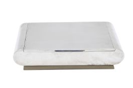 A George VI silver cigar box