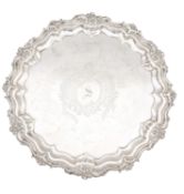 A George V silver salver