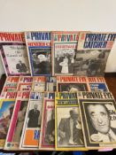 SIXTEEN COPIES OF PRIVATE EYE MAGAZINES, 1980s