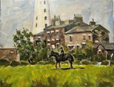 Keith Gardner R.C.A - Unframed Oil On Board, Unsigned. Approx. 28 x 36cms used unchecked