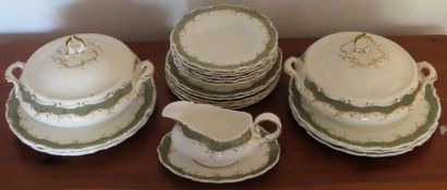 Quantity of Royal Doulton 'Fontaine Bleau' dinnerware. Approx. 30+ pieces all used and unchecked