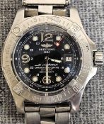 Breitling 1884 SuperOcean Chronometer Certified Automatic 2000m Wristwatch used untested. scratch to