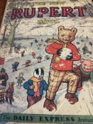 NINE VARIOUS RUPERT BEAR ANNUALS