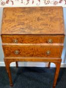 WALNUT LADIES FALL FRONT WRITING BUREAU WITH FITTED INTERIOR REASONABLE MINOR SCUFFS MAINLY AROUND