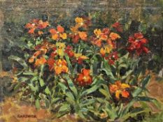 Keith Gardner R.C.A - Unframed Double Sided Oil On Board. Approx. 27 x 35cms used unchecked