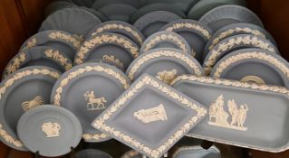 NINETEEN PIECES OF WEDGWOOD JASPERWARE POTTERY