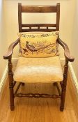 RUSH SEATED COUNTRY ARMCHAIR