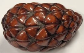 Vintage Decorative Palm Fruit Thika Nut Pod. Approx. 9cms L reasonable condition