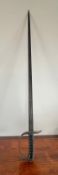 LATE 19th CENTURY VICTORIAN OFFICER'S CAVALRY SWORD, SHAGREEN HANDLE, APPROX 100cm LONG