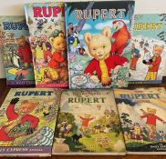 SEVEN RUPERT ANNUALS, MOSTLY GOOD CONDITION