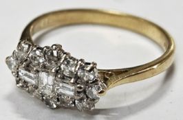 18ct Gold Ladies Dress Ring (Two Stones Deficient) Approx. 4.3g used, size T