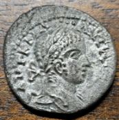 Ancient Bust of Elagabalus Antioch Eagle Coin, Possibly 3rd Century BC. Approx. 2.5cms D. Approx.