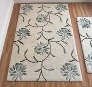 TWO CONTEMPORARY RUGS, WOOL AND VISCOSE, APPROX 180 x 120cm