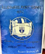 FIFTY-EIGHT FOOTBALL PROGRAMMES, ELLESMERE PORT MATCHES, 1947-64, HOME GAMES, ALL GOOD CONDITION