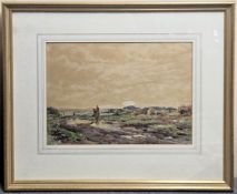 Claude Hayes (Irish, 1852-1922) Framed & Glazed Watercolour Depicting a Countryside Scene With