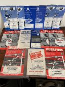 EVERTON/LIVERPOOL FOOTBALL PROGRAMMES, INCLUDING EARLY 1960s