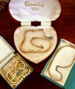 THREE BOXES OF CULTURED PEARLS, VERY WORN