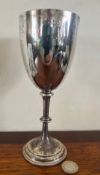 SILVER GOBLET, LONDON, 1881, APPROX 20cm HIGH AND 151g WEIGHT