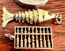TWO 14ct GOLD CHARMS, WEIGHT APPROX 2g