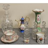 Sundry Ceramics Inc. Early Derby Hand Painted & Gilded Coffee Can, Victorian Gilded Vase, Small