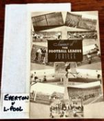 SOUVENIR OF THE FOOTBALL LEAGUE JUBILEE, EVERTON vs LIVERPOOL, 20th AUGUST 1938