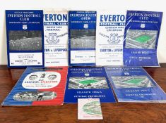 EIGHT 1950s EVERTON FOOTBALL PROGRAMMES