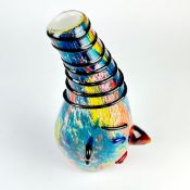 MURANO STYLE GLASS VASE.