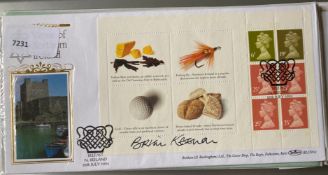 Writer Brian Keenan signed Benham 1994 Views of Northern Ireland FDC. Set of 4 Irish pastime