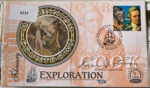 Explorer Sir Ranulph Fiennes Bt OBE signed Benham Feb 1999 Millenium Collection Exploration FDC.