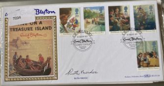 Actress Ruth Madoc signed Benham Enid Blyton Centenary - Five on a Treasure Island FDC. Set of 5