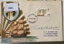 TV Presenter Judith Chalmers signed 200th ann of Captain Cook's First Voyage FDC. James Cook First