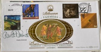 Gardener Charlie Dimmock signed Benham 1999 Millenium Countdown Farmers September FDC. Set of 4