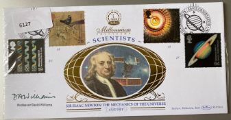 Professor David A Williams signed Benham 1999 official Millenium Scientists - Sir Isaac Newton