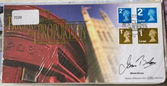 Actor James Boland signed Benham 2006 Pricing in Proportion FDC. Set of 4 1st and 2nd class stamps