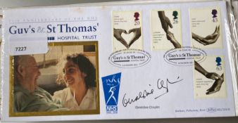Actress Geraldine Chaplin signed Benham 1998 50th ann of the NHS - Guy's and St Thomas' Hospital