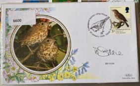 Conservationist Bill Oddie signed Benham 1998 Endangered Species FDC. Endangered Species Song Thrush