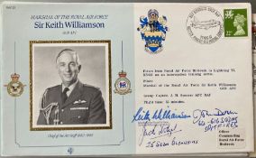 RAF Sir Keith Williamson, John K Down 61+616sqn and Jack Ditzel 25 sqn signed RAF 21 Marshal of