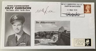 WW2 Flt Lt W.R. Lee signed Wg Cdr Guy Gibson VC RAF 617 Sqn 17 May 1999 WW2 RAF BoB FDC. Single
