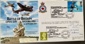 WW2 Battle of Britain J.G. Millard and V.R. Snell 501 sqn signed JS(CC)36 57th ann of Battle of