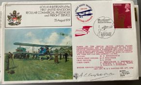 RAF A.C. Campbell Orde signed RAF FF7 60th ann of the First UK regular passenger and freight service