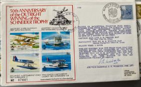 RAF Air Vice Marshal S.N. Webster signed MS3 50th ann of the Outright Winning of the Schneider