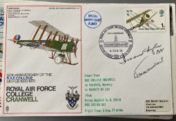 RAF AVM Desmond Hughes Commandant signed RAF College Cranwell 50th ann of the RAF College 5 Feb