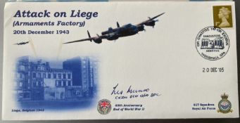 WW2 Dambusters Les Munro signed Attack on Liege (Armaments Factory) 20 Dec 1943 comm 617 sqn and