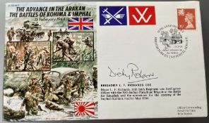 WW2 Brigadier L.F. 'Dicky' Richards signed JS/50/44/2 50th ann The Advance in the Arakan - The